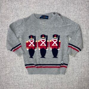 Gray Soldier Pattern Kids Sweater